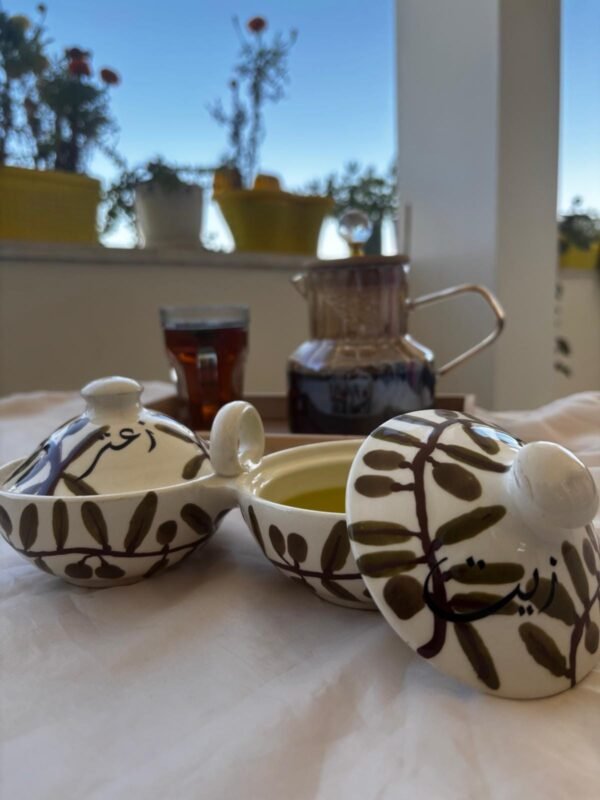 Ceramic Olive Oil & Zaatar Set
