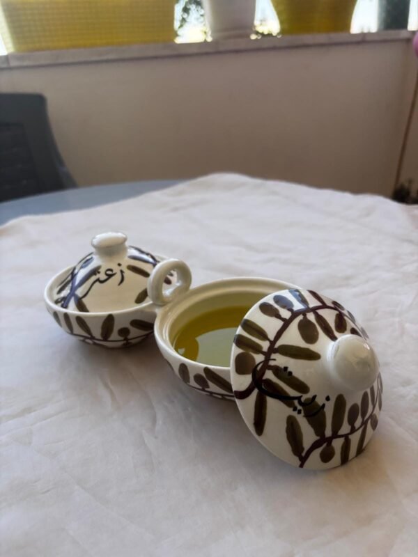 Ceramic Olive Oil & Zaatar Set - Image 4