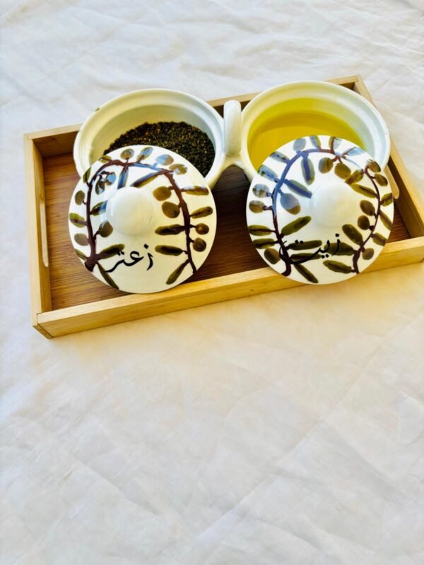 Ceramic Olive Oil & Zaatar Set - Image 2