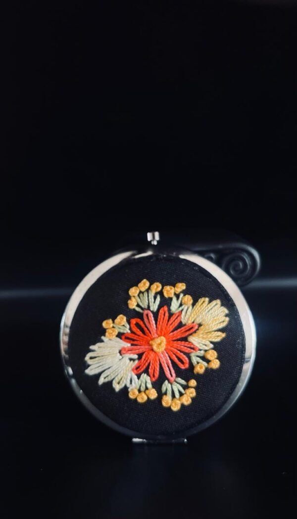 Embroidered Flower Mirror - Image 2