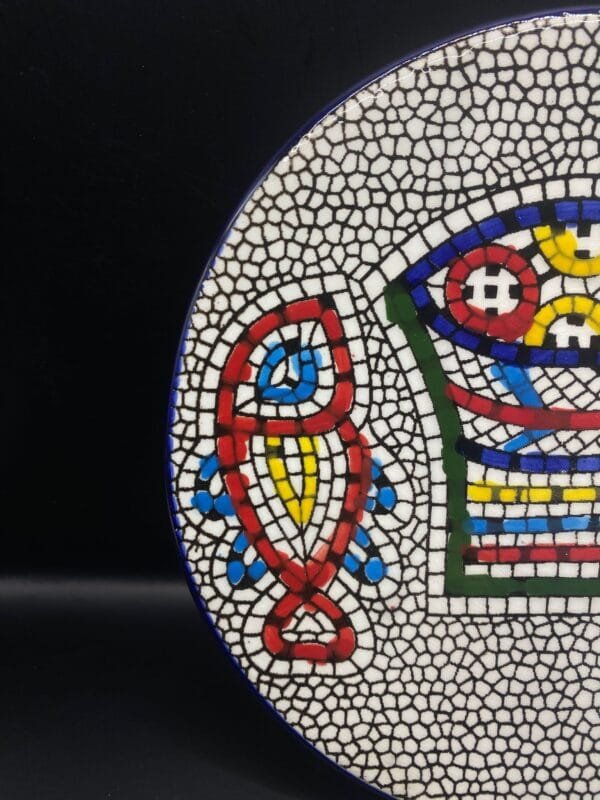 Mosaic Plate with a Palestinian Heritage Design - Image 3