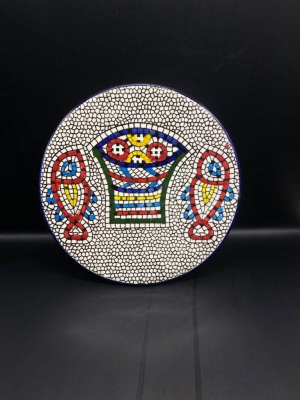 Mosaic Plate with a Palestinian Heritage Design - Image 2